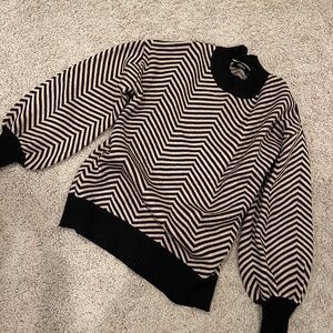 Soft black and tan sweater